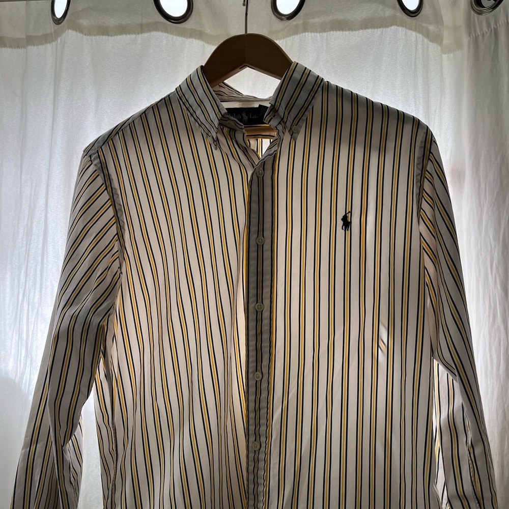 Vintage Striped Button-Up Ralph Lauren Shirt